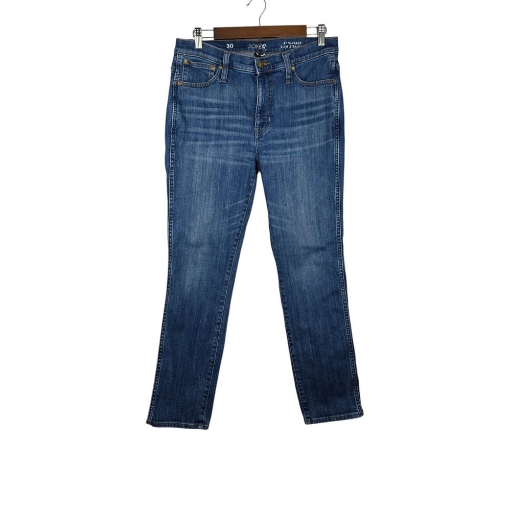 J.Crew Jeans Womens 30 Vintage Slim Straight Mid Rise‎ Denim Classic Minimalist